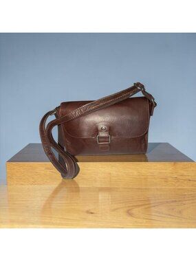 Jack Georges Voyager Emma Petite Crossbody 7217 Brown Stained Buffalo Leather